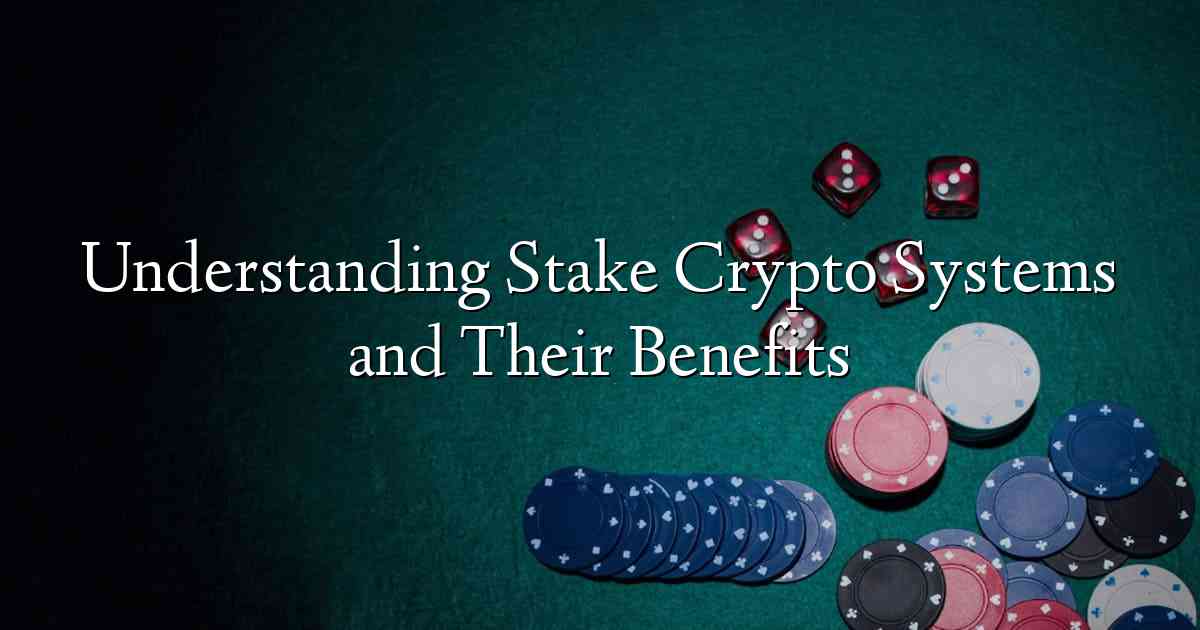 Understanding Stake Crypto Systems and Their Benefits